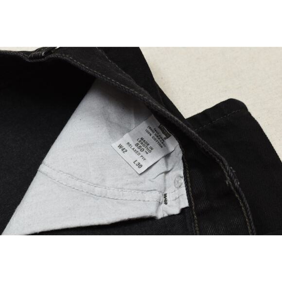 Levi's 550 Relaxed Fit Men's Black Denim Jeans Regular Size 42x30 100% Cotton - Picture 8 of 8